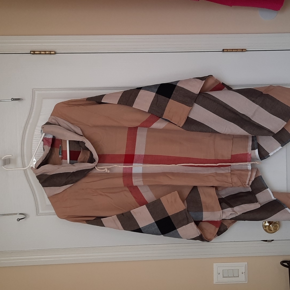 Jordann large women's plaid poncho